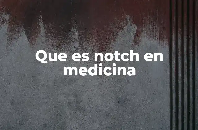 Que es Notch en Medicina