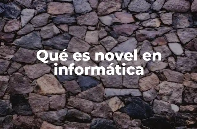 Qué es Novel en Informática
