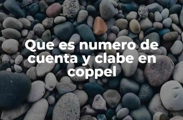 Que es Numero de Cuenta y Clabe en Coppel