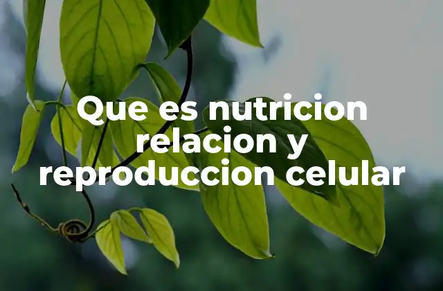 La base biológica de la división celular y su dependencia nutricional