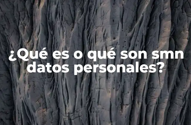 ¿qué es o Qué Son Smn Datos Personales? 2 La importancia de la protección de ciertos tipos de información