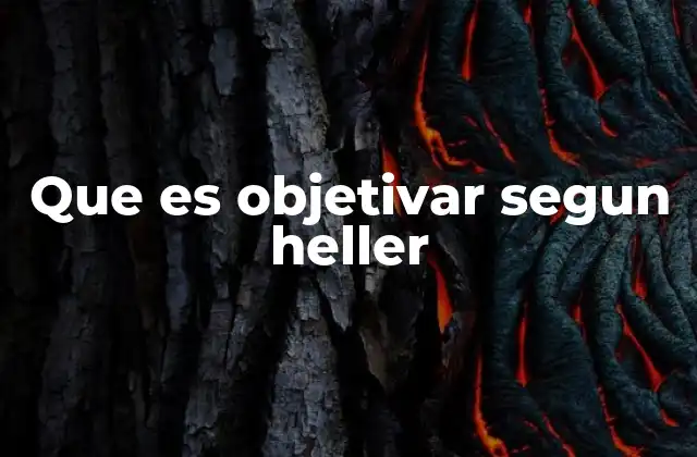 Que es Objetivar Segun Heller