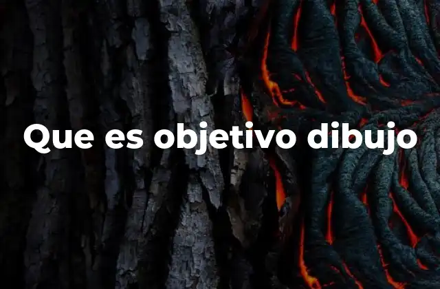 Que es Objetivo Dibujo