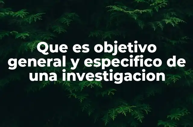 La importancia de definir claramente los objetivos de investigación