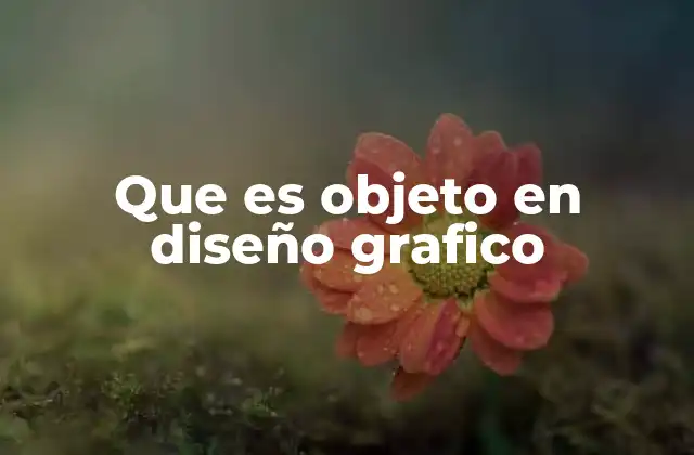 Que es Objeto en Diseño Grafico