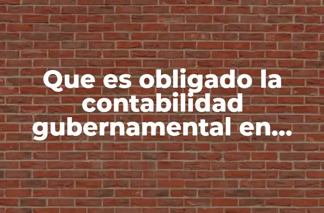 Que es Obligado la Contabilidad Gubernamental en Mexico