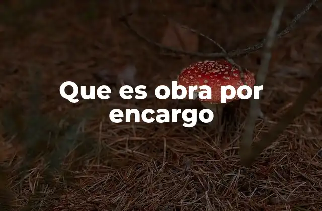 Que es Obra por Encargo