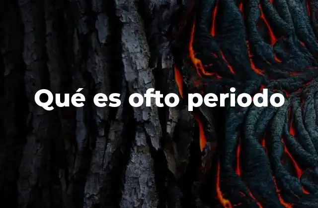 Qué es Ofto Periodo