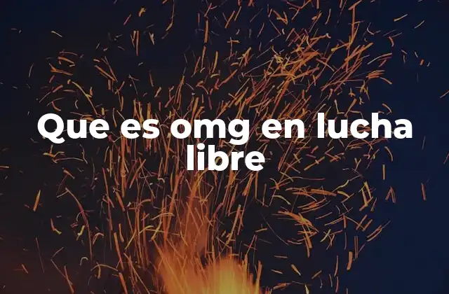 Que es Omg en Lucha Libre