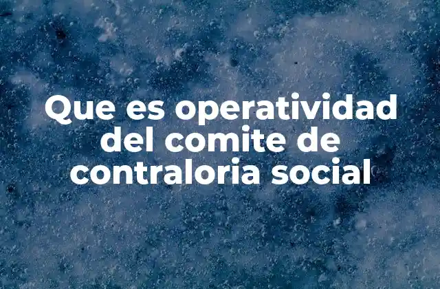 La importancia de los comités de contraloría social en la gestión comunitaria