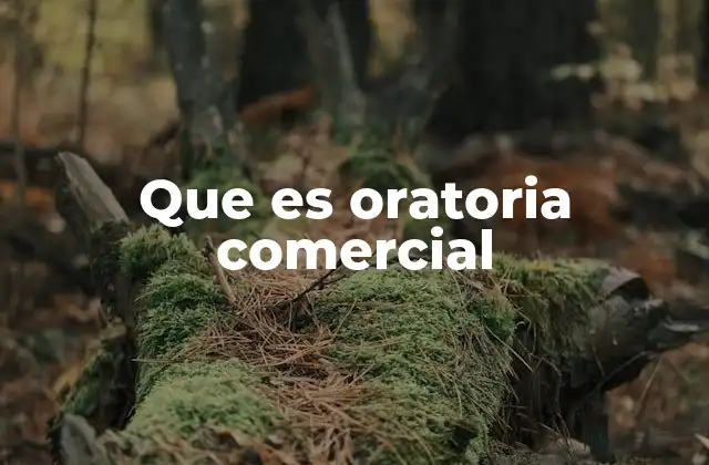 Que es Oratoria Comercial