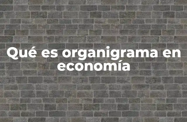 Qué es Organigrama en Economía
