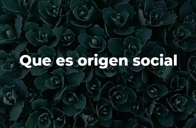 Que es Origen Social 2 El papel del entorno familiar en el desarrollo personal