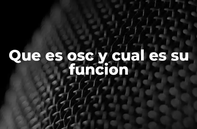 OSC como protocolo de comunicación en el ámbito de la música y la tecnología