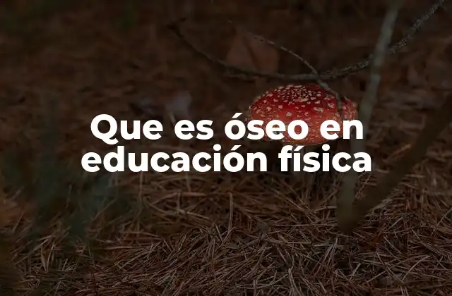 Que es Óseo en Educación Física