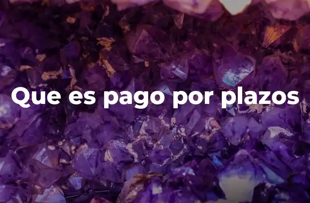 Que es Pago por Plazos