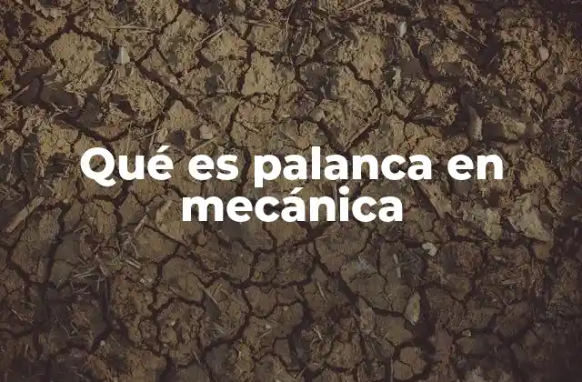 Qué es Palanca en Mecánica 2 Cómo funciona el principio mecánico de la palanca