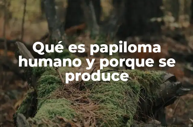 Qué es Papiloma Humano y Porque Se Produce