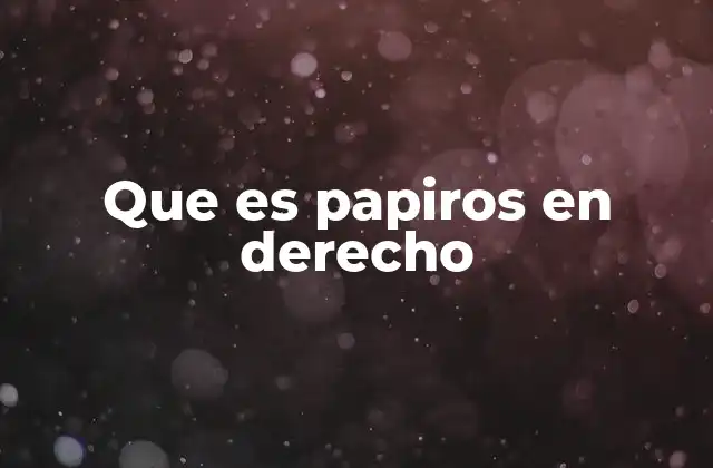 Que es Papiros en Derecho