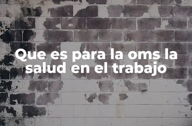 Que es para la Oms la Salud en el Trabajo 2 La salud en el trabajo como un derecho humano