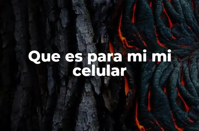 Que es para Mi Mi Celular