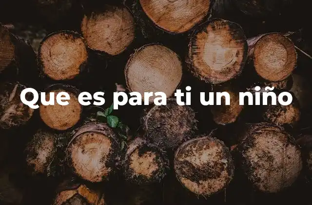 Que es para Ti un Niño