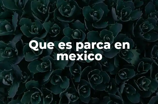 Que es Parca en Mexico