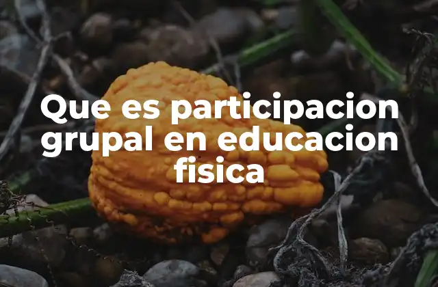 Que es Participacion Grupal en Educacion Fisica 2 La importancia de la interacción en actividades físicas escolares