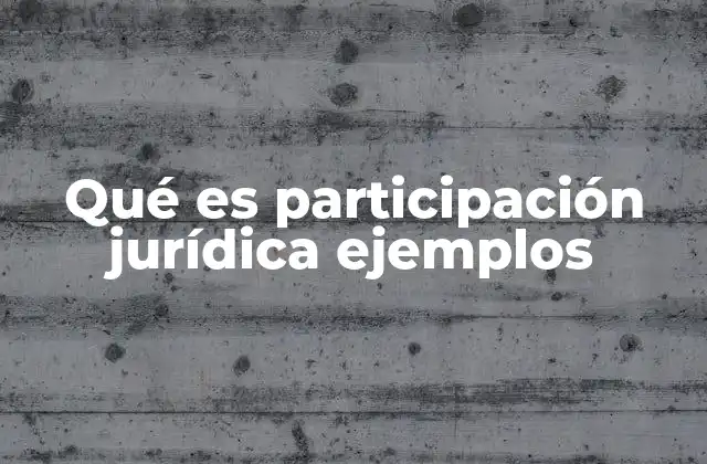Qué es Participación Jurídica Ejemplos 2 Tipos de participación en el ámbito legal