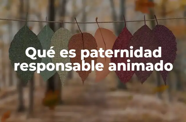 Qué es Paternidad Responsable Animado