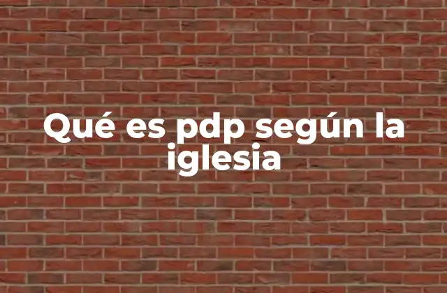 Qué es Pdp según la Iglesia 2 El pdp como herramienta de discernimiento personal y comunitario