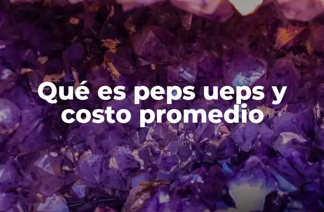 Qué es Peps Ueps y Costo Promedio