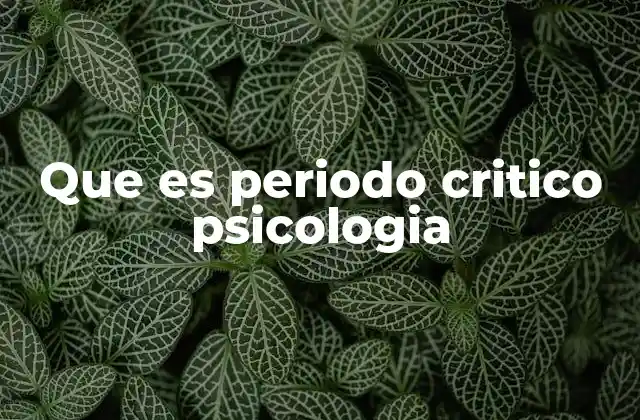El papel del entorno en los periodos críticos del desarrollo