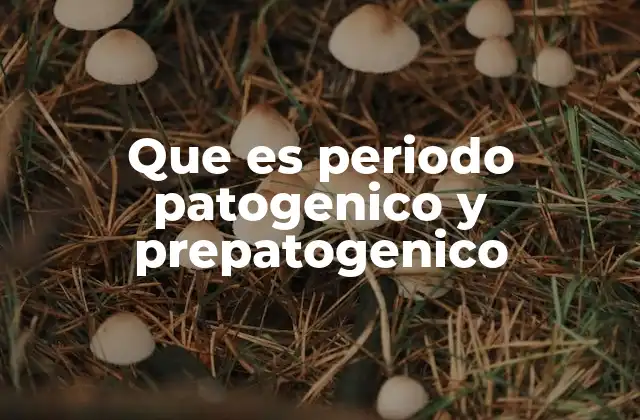 Que es Periodo Patogenico y Prepatogenico