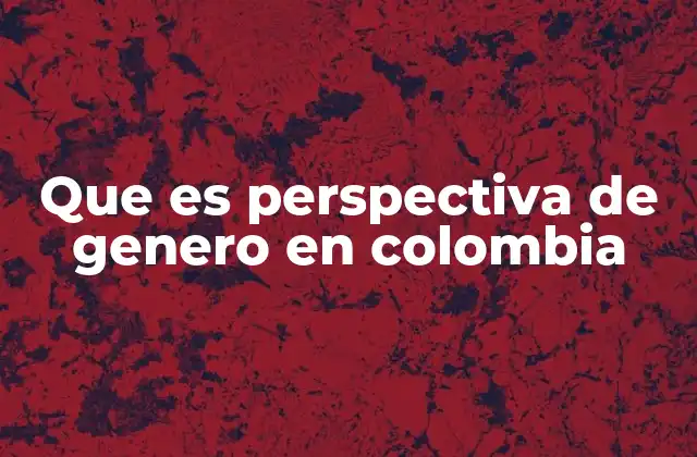 Que es Perspectiva de Genero en Colombia 2 El rol de la perspectiva de género en la política pública colombiana