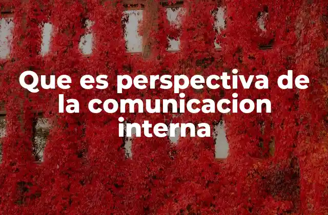Que es Perspectiva de la Comunicacion Interna 2 La importancia de la percepción en la interacción laboral