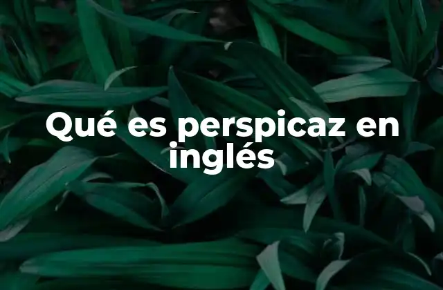 Qué es Perspicaz en Inglés 2 La perspicacia como cualidad clave en el inglés moderno