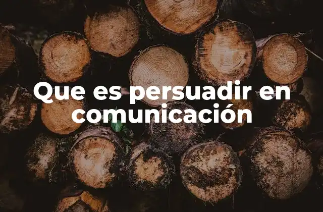 Que es Persuadir en Comunicación