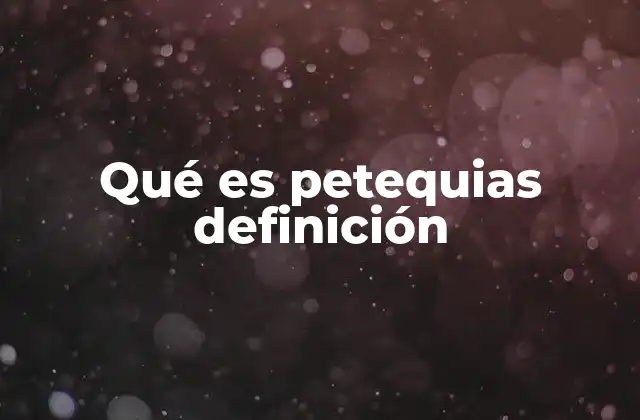 Qué es Petequias Definición