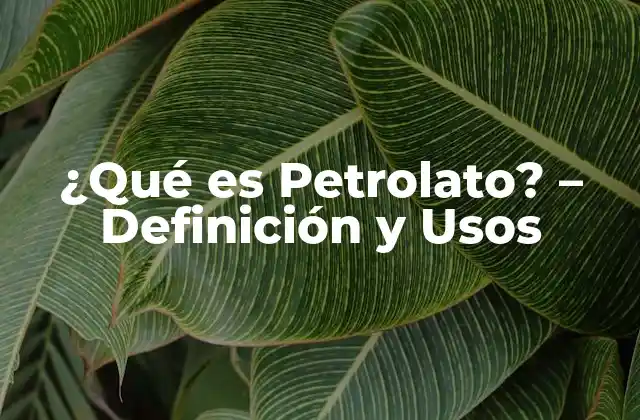 Definición de Petrolato