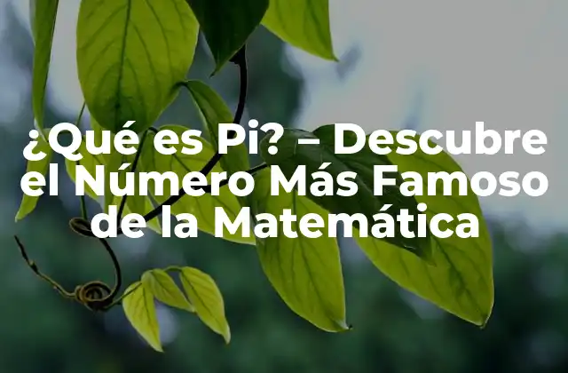 ¿qué es Pi? – Descubre el Número Más Famoso de la Matemática
