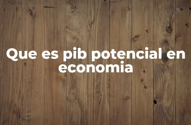La importancia del PIB potencial en la política económica