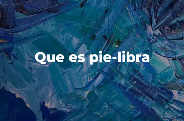 Que es Pie-libra