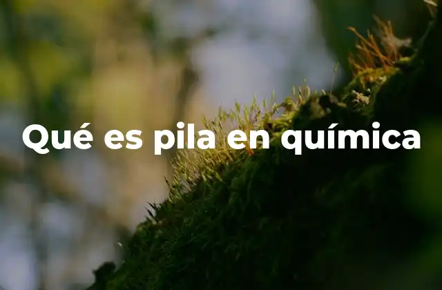 Qué es Pila en Química