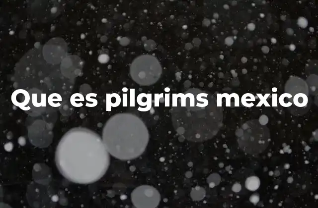 Que es Pilgrims Mexico