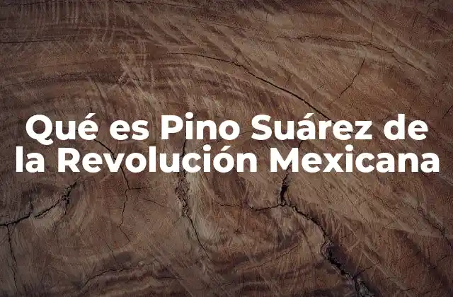 Qué es Pino Suárez de la Revolución Mexicana