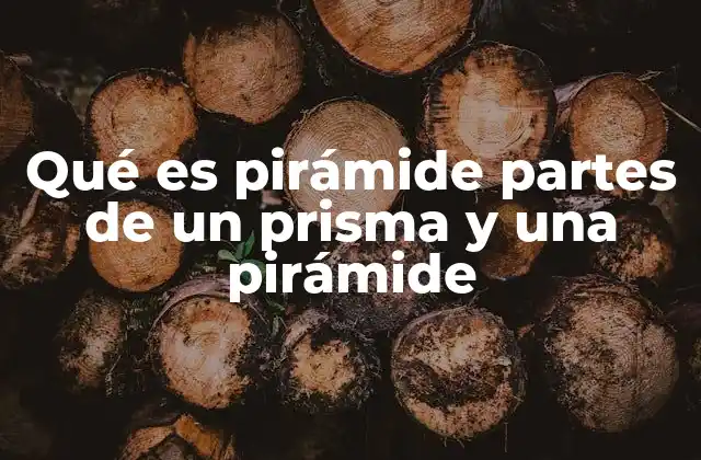 Qué es Pirámide Partes de un Prisma y una Pirámide