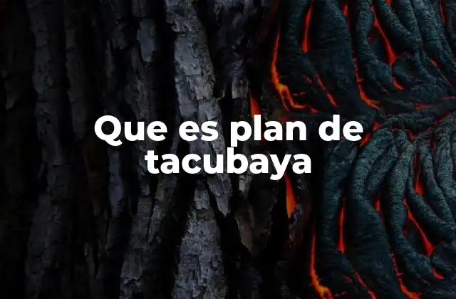 Que es Plan de Tacubaya