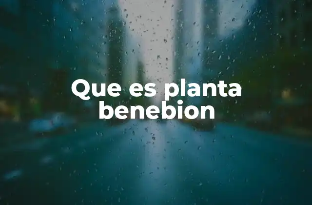 Que es Planta Benebion
