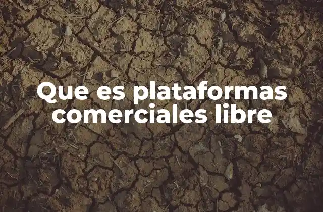 Que es Plataformas Comerciales Libre
